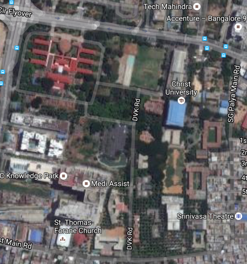 Christ University Campus, Bengaluru, on Google Maps